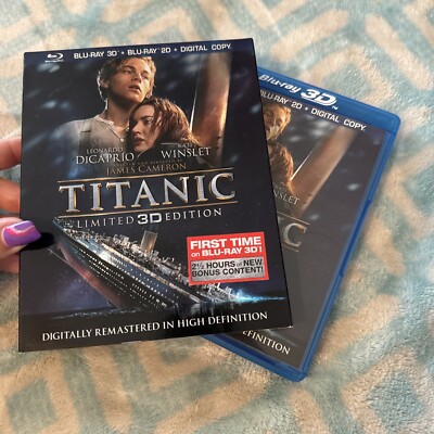 TITANIC (Limited 3D EDITION 4-Disc Blu-ray Set 3D 2D W~Slipcover) VG**