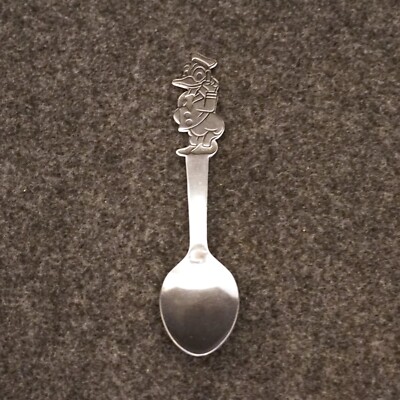 By Bonny Walt Disney Donald Duck Baby Spoon Vintage Stainless Steel Japan