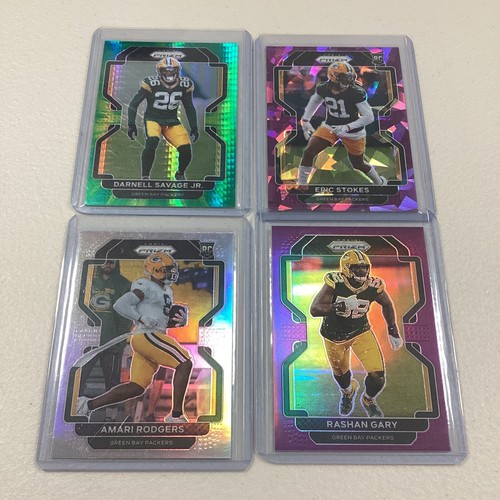 Green Bay Packers Color 2021 Prizm 4 Card Lot