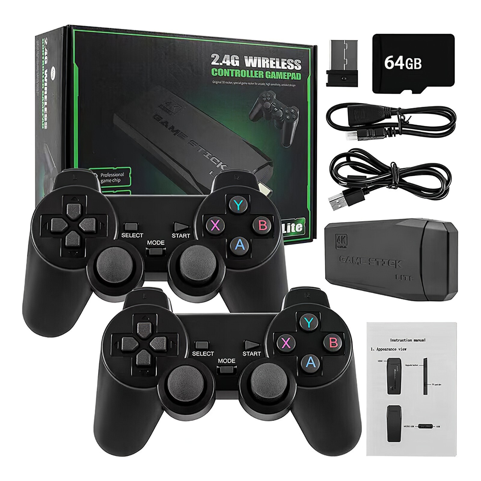 Пульт джойстики 3х осевой с модулем. Game stick 64gb. 4g. Игровая консоль game stick lite 4k. 2.