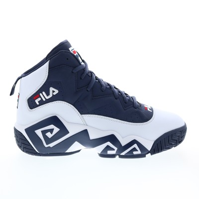 Fila MB 1BM00511-125 Мужские синие кожаные спортивные баскетбольные кроссовки на шнуровке 10