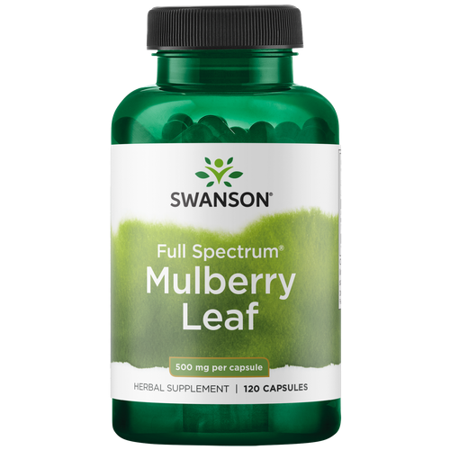 Капсулы Swanson Mulberry Leaf, 500 мг, 120 шт.