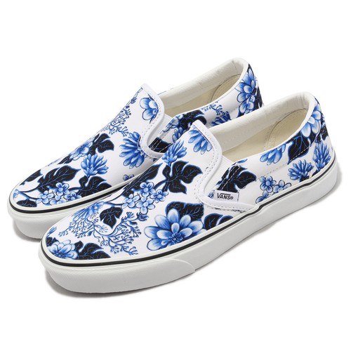 

Vans Classic Slip-On Цветочный Синий Белый Мужчины Унисекс Повседневный образ жизни VN0A7VCFY6Z, Classic Slip-on