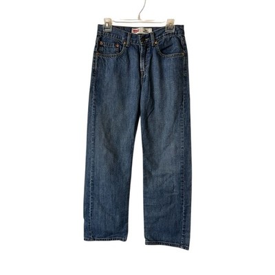 Levis 550 Relaxed Fit Jeans Dark Wash 27x29 Mens Slim Fit 100% Cotton