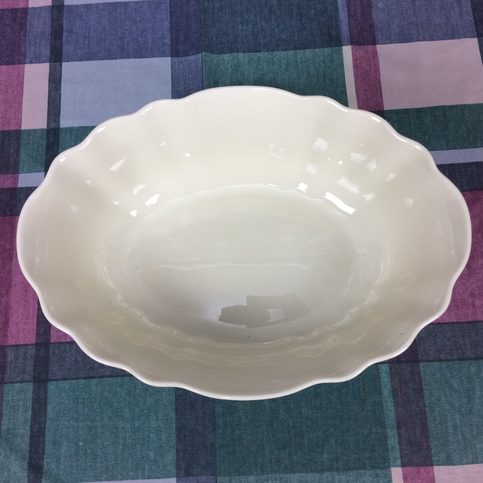 LENOX Centerpiece White Serving Bowl Ribbon Bow Leaf Decorative Special Made USA