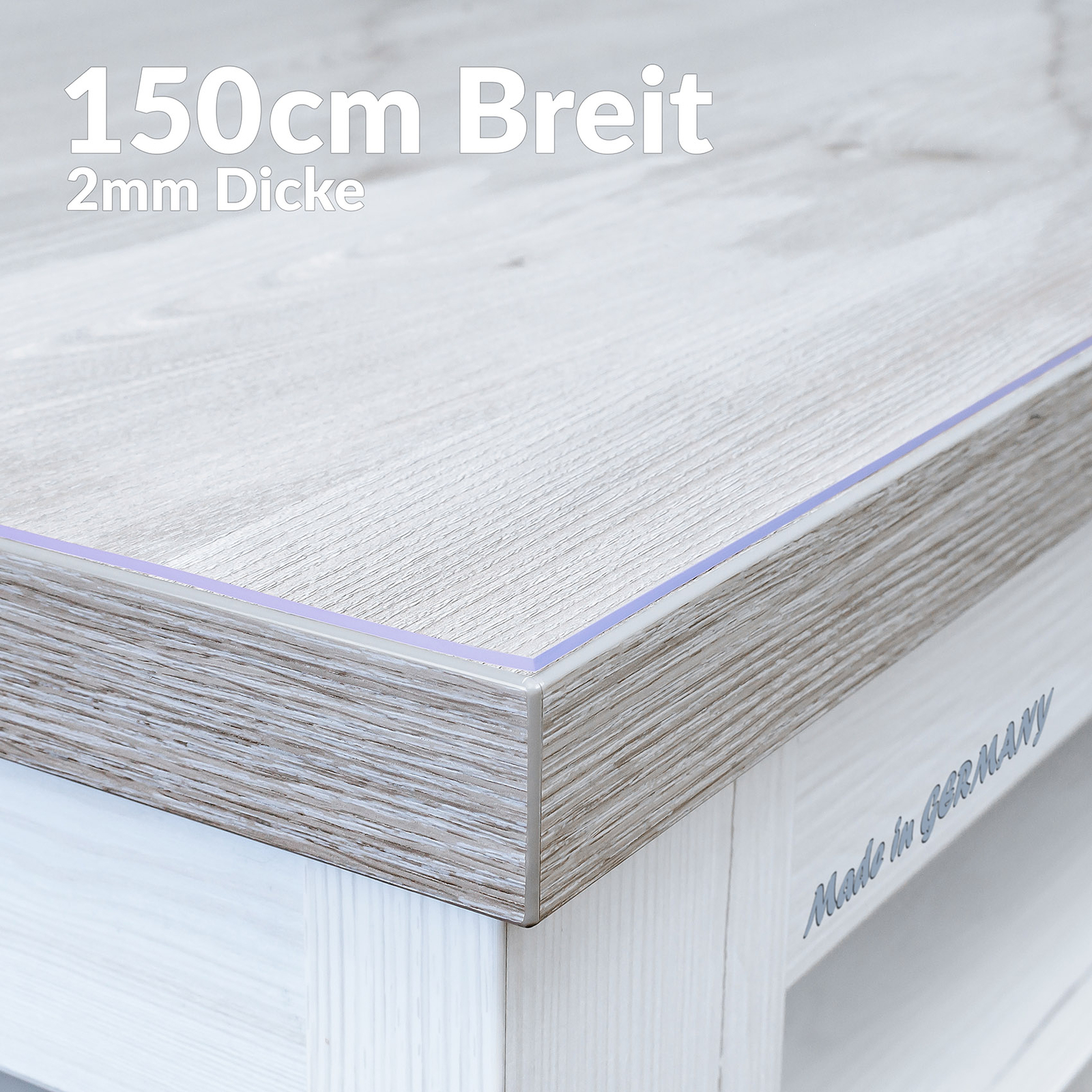 ANRO Tischschutzfolie 2mm 150cm Breite Transparent Tischdecke Weich PVC Folie