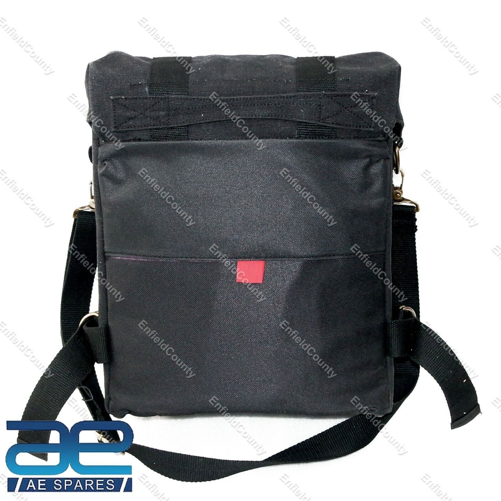 Pair Military Pannier Canvas Bag Black For Royal Enfield Classic 350 500CC 