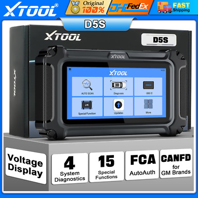 XTOOL D5S OBD2 Scanner Code Reader Engine ABS SRS Transmission Diagnostic Tool