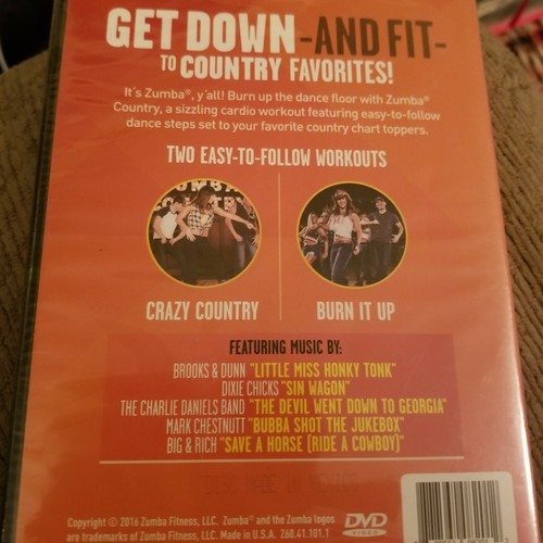 Zumba Country Dance Fitness Music Workout Exercise Videos D0D00313 DVD NEW