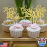Rsstarxi 30 Pack 18th Birthday Cupcake Toppers Glitter Since 2007 Happy 18th Eighteen Cheers to 18 Years Old Birthday Cupcake Picks for 18th Birthday Party Cake Decorations Supplies Gold
