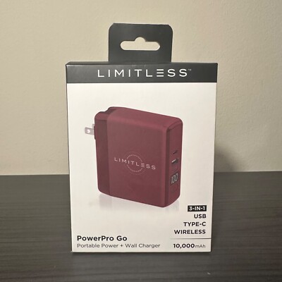 Power Bank Limitless PowerPro Go Portable 3-in-1 USB Type-C Wireless - OBN