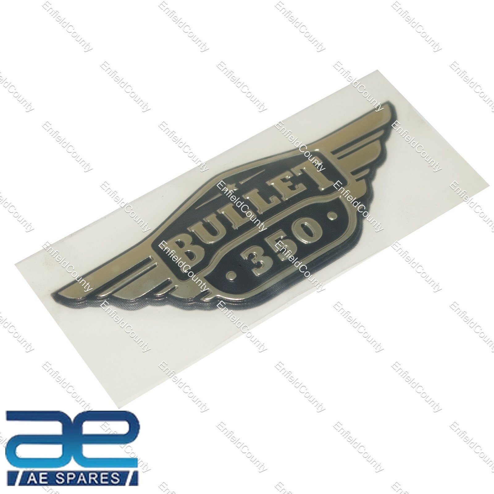 For Royal Enfield Bullet 350 ToolBox Decal Sticker Badge Size 130mmX45mm Pair 