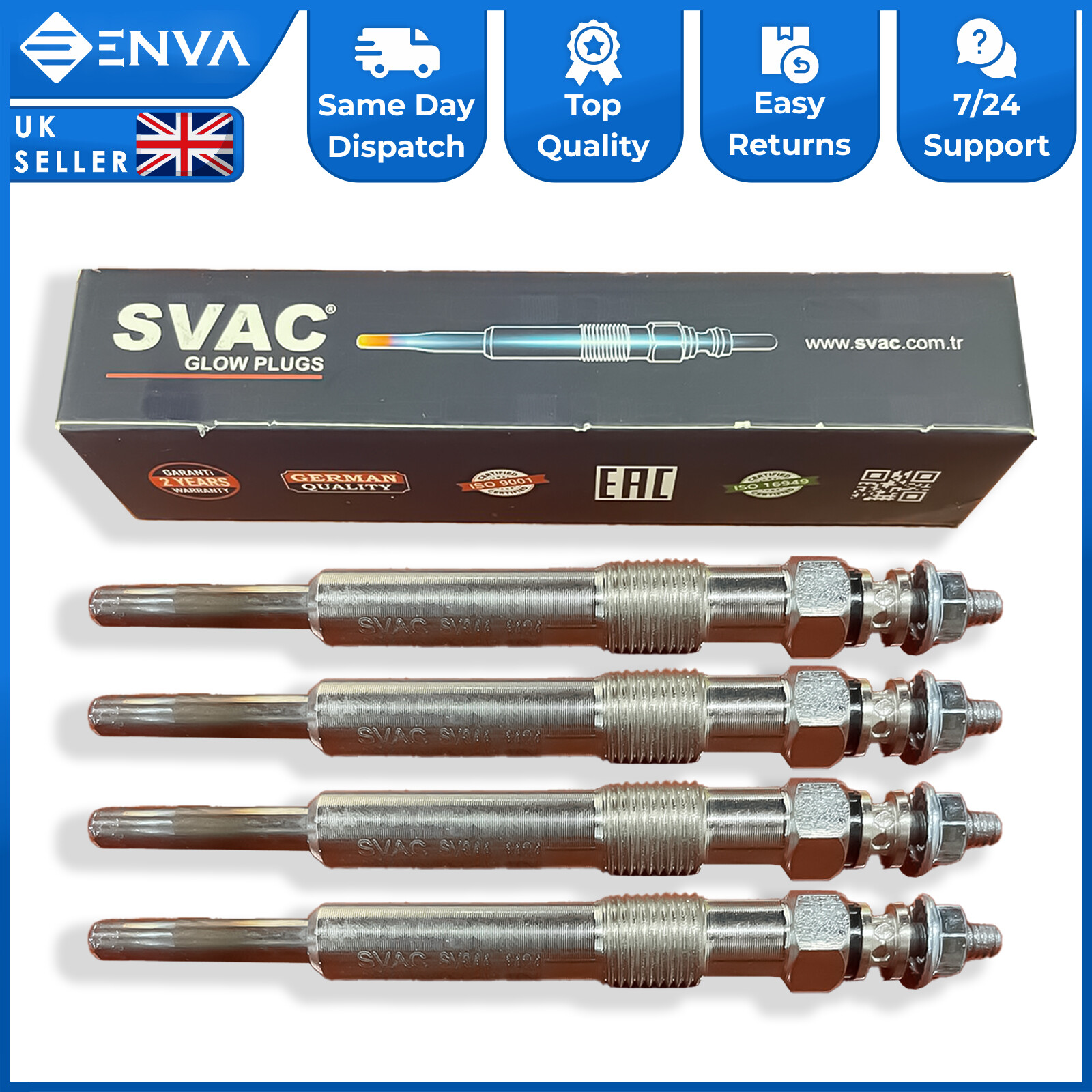4X Glow Plugs For Ford Focus Transit Connect Galaxy Mondeo C-Max SMax 1.8 Diesel