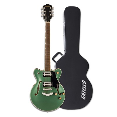 Gretsch G2655 Streamliner Center Block Jr. Steel Olive Electric Guitar Bundle
