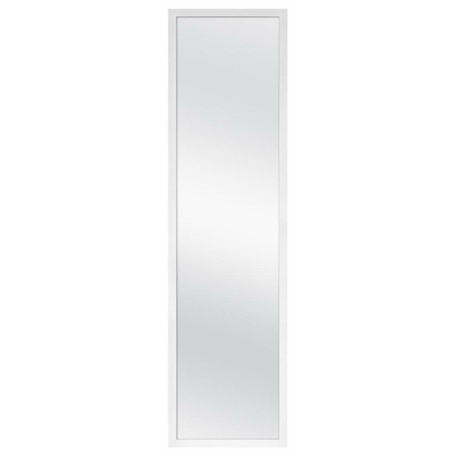 Details About Framed Door Mirror White Plastic Frame Full Length Rectangle Versatile 13 In
