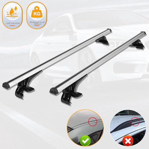 2x 46"Car Universal Top Roof Rack Cross Bar Luggage Cargo Carrier Rails Aluminum