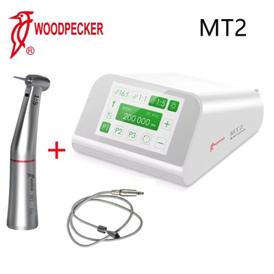 Woodpecker MT2 Electric Dental Motor + 1:5 LED High Speed Handpiece Contra Angle
