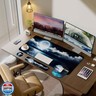 VINEBURY Desk Pad Keyboard Wrist Rest and Mouse Pad Coaster Set,Large XXL Desk Mat Matt Cover Ergonomic Mousepad with Memory Foam for Women Desktop Computer and Office-Night Moon