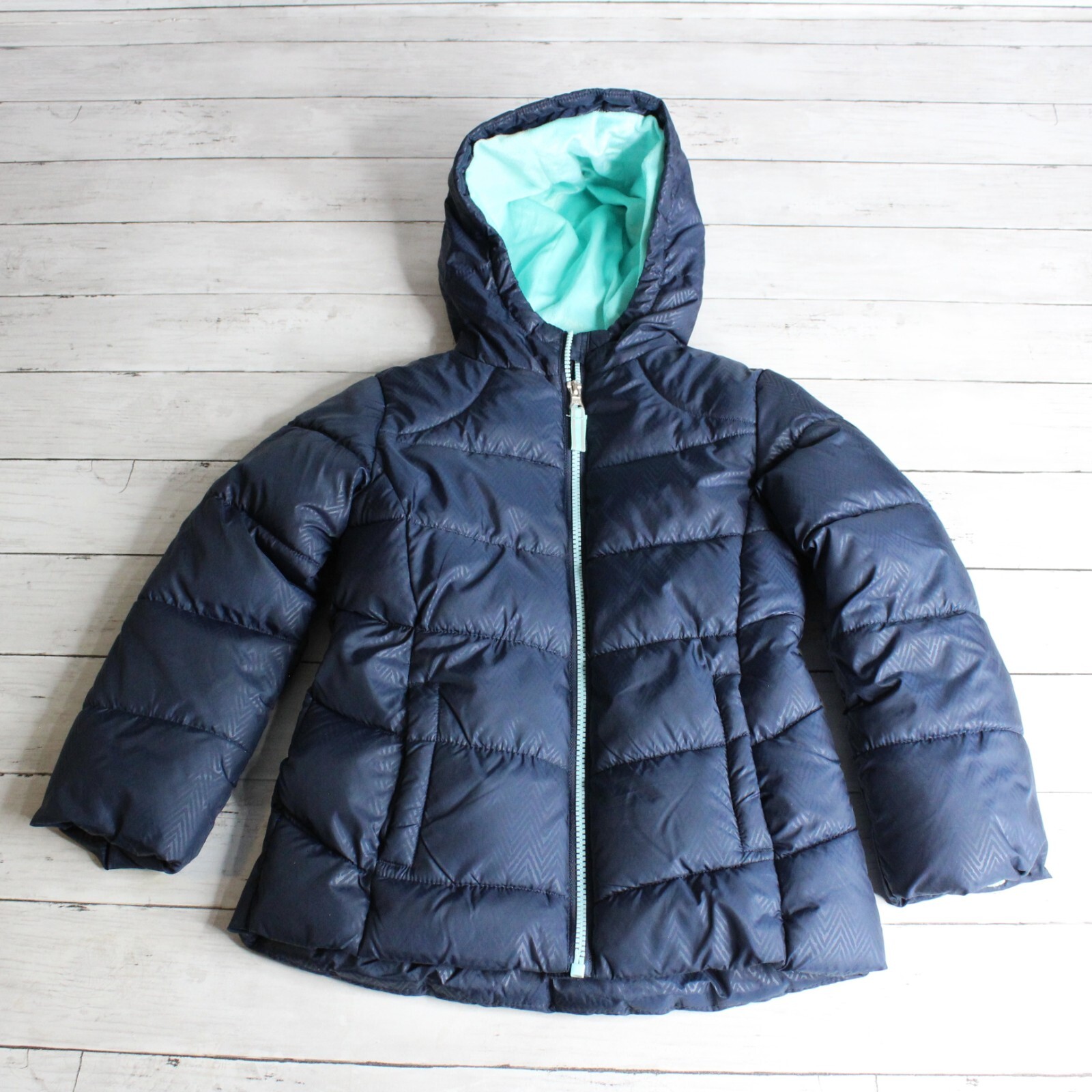 【WONDER WONDER】23FW★ [MADE] Wellon Puffer Short Padding Wonder Nation Girl's Puffer Coat Size 4-5 XS Faux Fur Lined