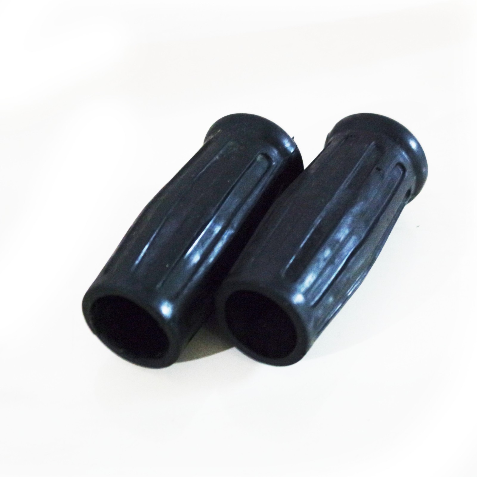 Handlebar Hand Grip Set Left & Right Hand Black Rubber Fits Harley Davidson 