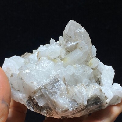 261g Opalescent Crystal & Fluorescent Calcite Mineral Specimen/Fujian China