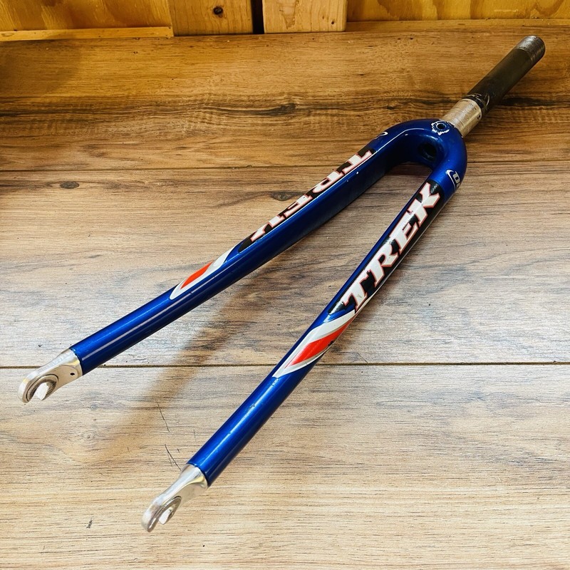 90s era Trek Carbon Road Fork OCLV 700C 1-inch Threaded Short 150mm 22.2