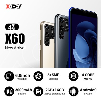 XGODY 6.6/6.0 In Unlocked Smartphone 16GB 4G Android Cell Phone Dual SIM Face ID