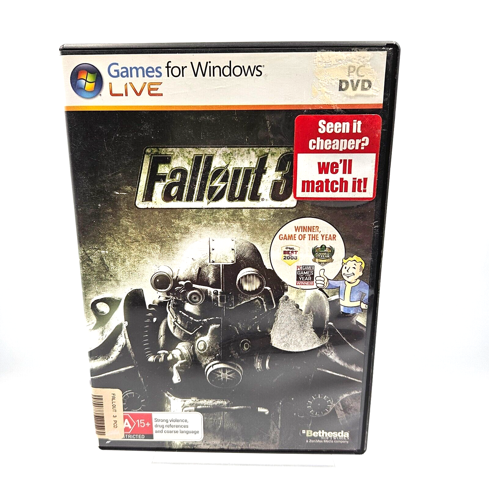 Fallout 3 PC DVD ROM Windows Live Game RPG Shooter Complete