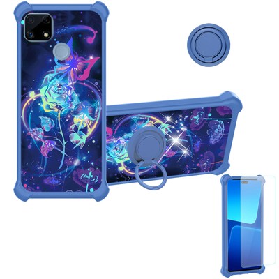for Realme C25s Phone Case Cover Glass Screen Protector T1