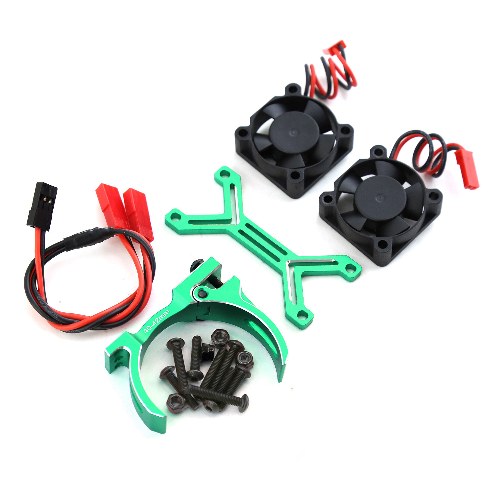 Motor Heatsink with Dual Cooling Fan For ARRMA TRAXXAS 1/8 RC Car Motor 40-42mm