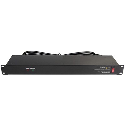 8 Outlet Horizontal 1U Rack Mount PDU Power Strip for Network Server Racks - ...