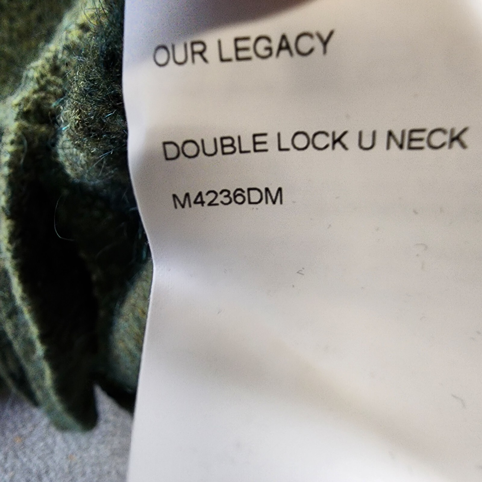 Our Legacy Double Lock Wool U Neck Sweater Men's 52 IT / XL Our Legacy Double Lock Wool U Neck Sweater Men's 52 IT / XL