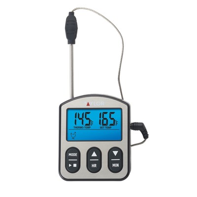 Taylor Programmable Wired Stainless Steel Probe Digital Meat 0.3lb Thermometer