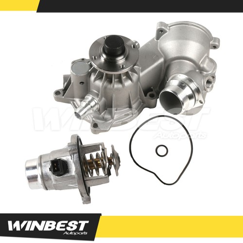For 06-10 BMW 550i X5 750Li 4.8L Water Pump Engine Aluminum Cooling Thermostat 