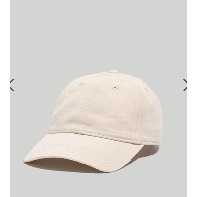 NEW Madewell Organic Cotton Broken-In Baseball Cap In Albaster MD497