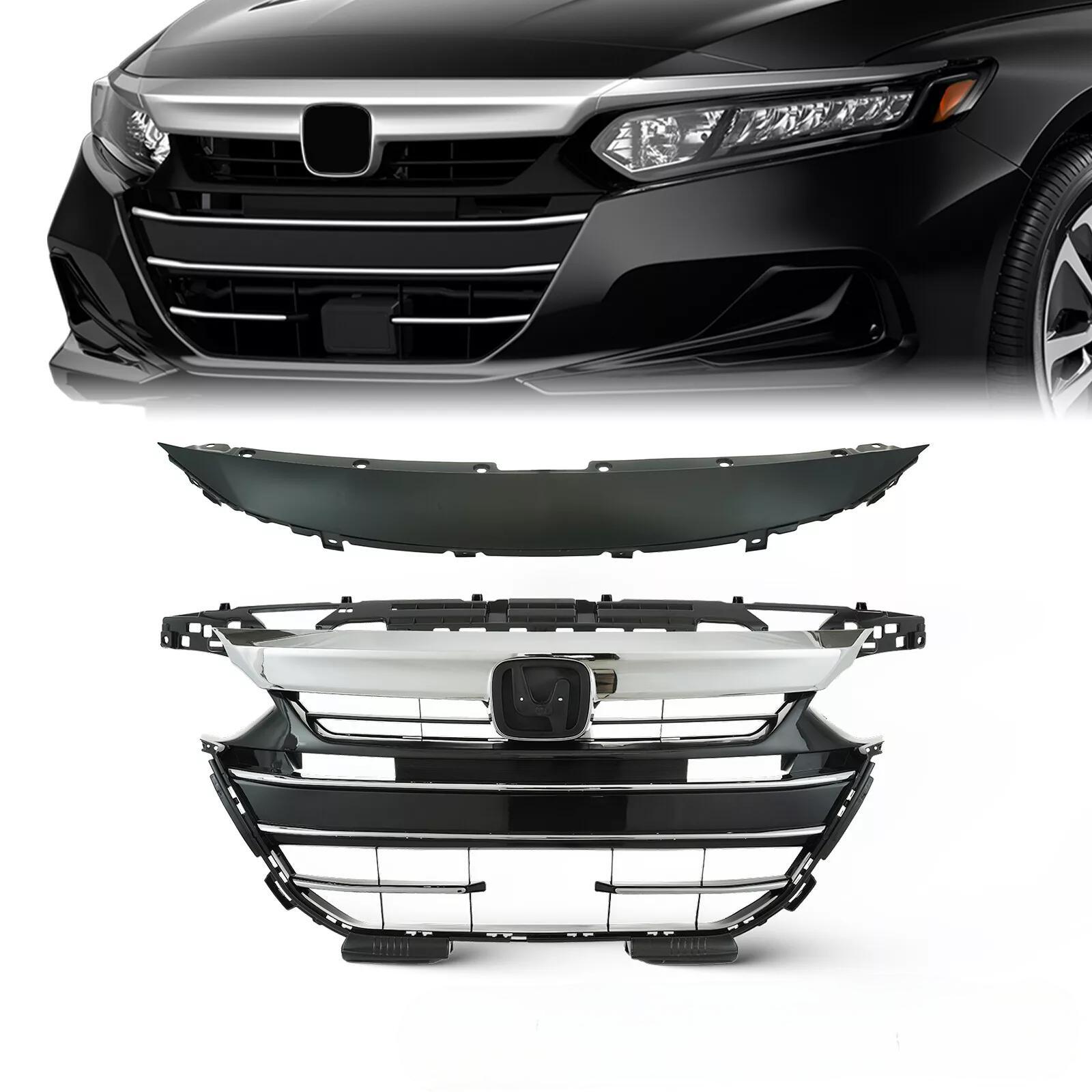 Honda クローム グリル トリム Grille Trim Chrome + Center Molding For 2018-2021 Honda