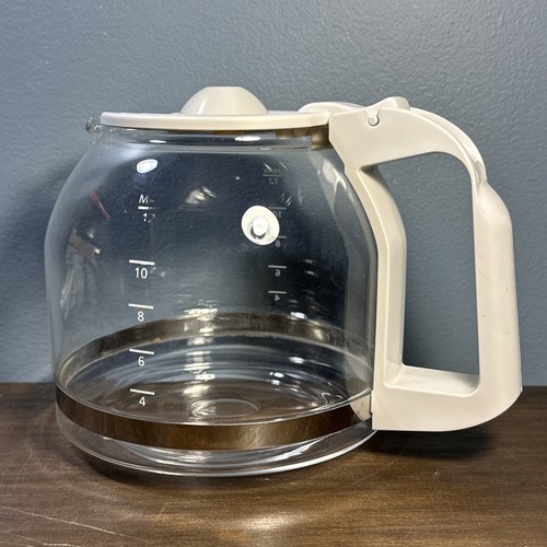 Mr. Coffee Replacement 12-Cup Glass Carafe, White