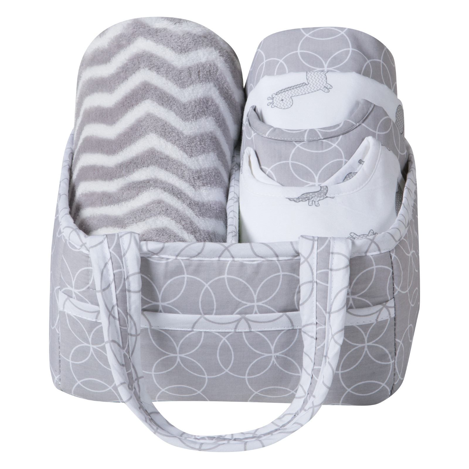 Safari Chevron 6 Piece Baby Care Gift Set