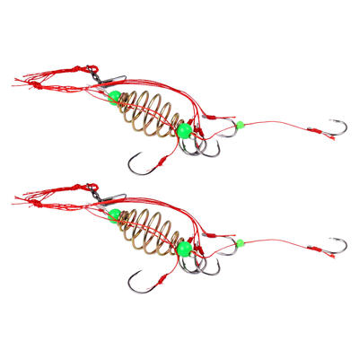 2pcs Spring Twist Fishing Lure Bait Worm Hooks Swimbait Hooks For Catfish Carp