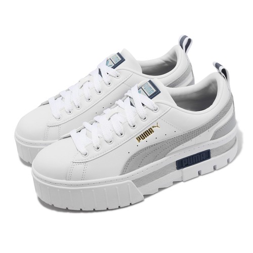 

Puma Mayze Lth Wns White Grey Gold Женская повседневная обувь на платформе 381983-32, Белый, Mayze Lth Wns