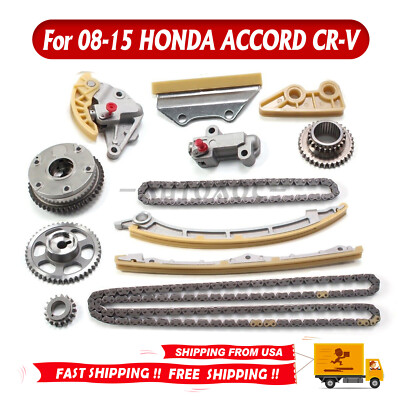 Timing Chain Kit VVT Sprocket SET For HONDA ACCORD CR-V  2008-2015 2.4L L4 DOHC