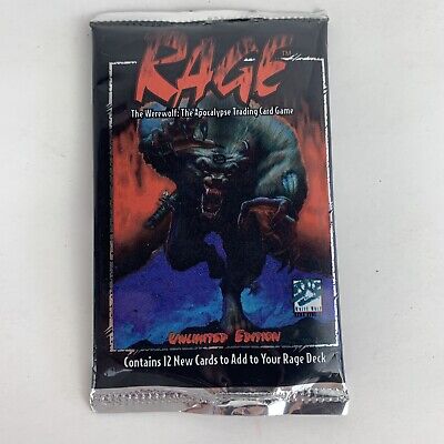 White Wolf Rage CCG Unlimited Ed Booster Pack New Sealed
