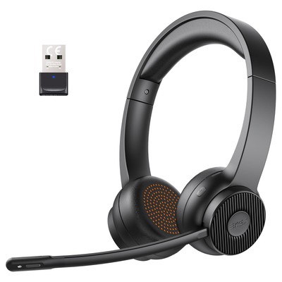 Wireless Headset, Bluetooth 5.2 Headset with Noise Cancelling Microphone & US...
