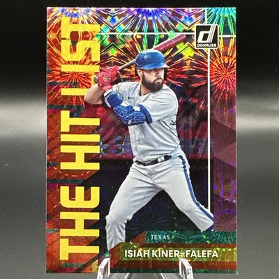2022 Donruss The Hit List Pink Fireworks Isiah Kiner-Falefa #THL-9 Rangers