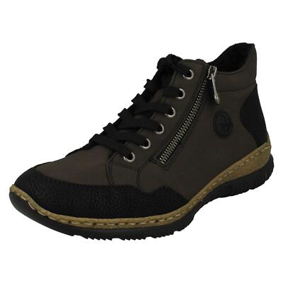 LADIES SNEAKER BY RIEKER MEMOSOFT LACE UP FLEECE LINED CASUAL ANKLE BOOTS N3244