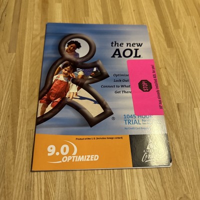 Vintage AOL 9.0 Optimized Disc CD Disk America Online Collectible Sealed