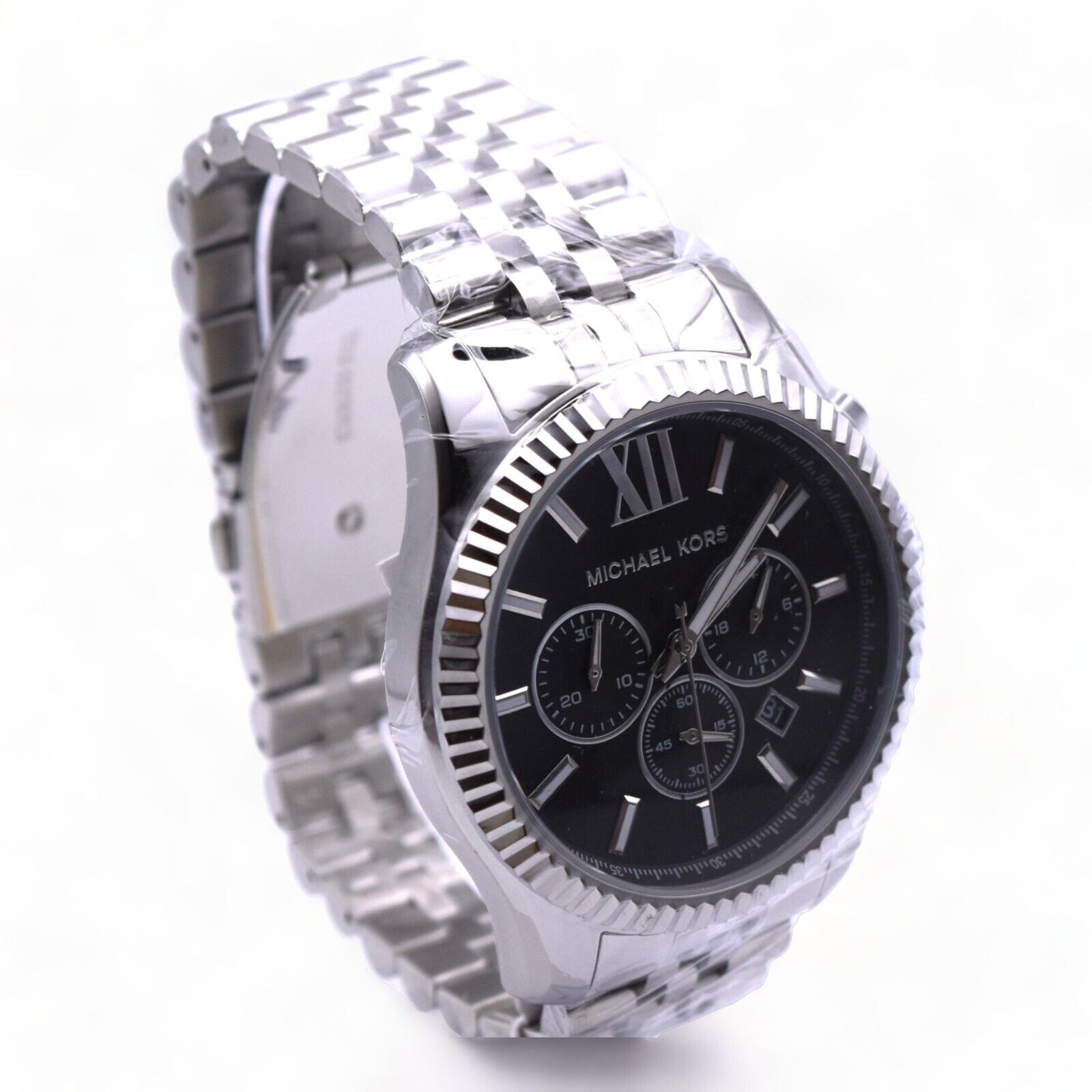 Michael Kors MK 8602 Lexington Mens Black Dial 43mm | eBay Michael Kors MK 8602 Lexington Mens Black Dial 43mm | eBay