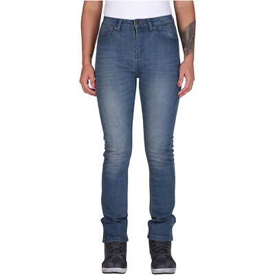 Modeka Edda Lady Gr. 18 Damen Motorrad Hose Lederjeans soft wash blue