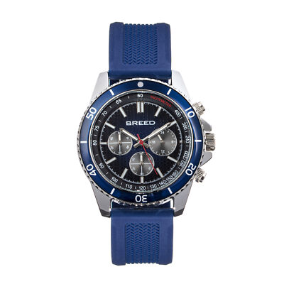 Pre-owned Breed Tempo Chronograph Strap Watch - Navy