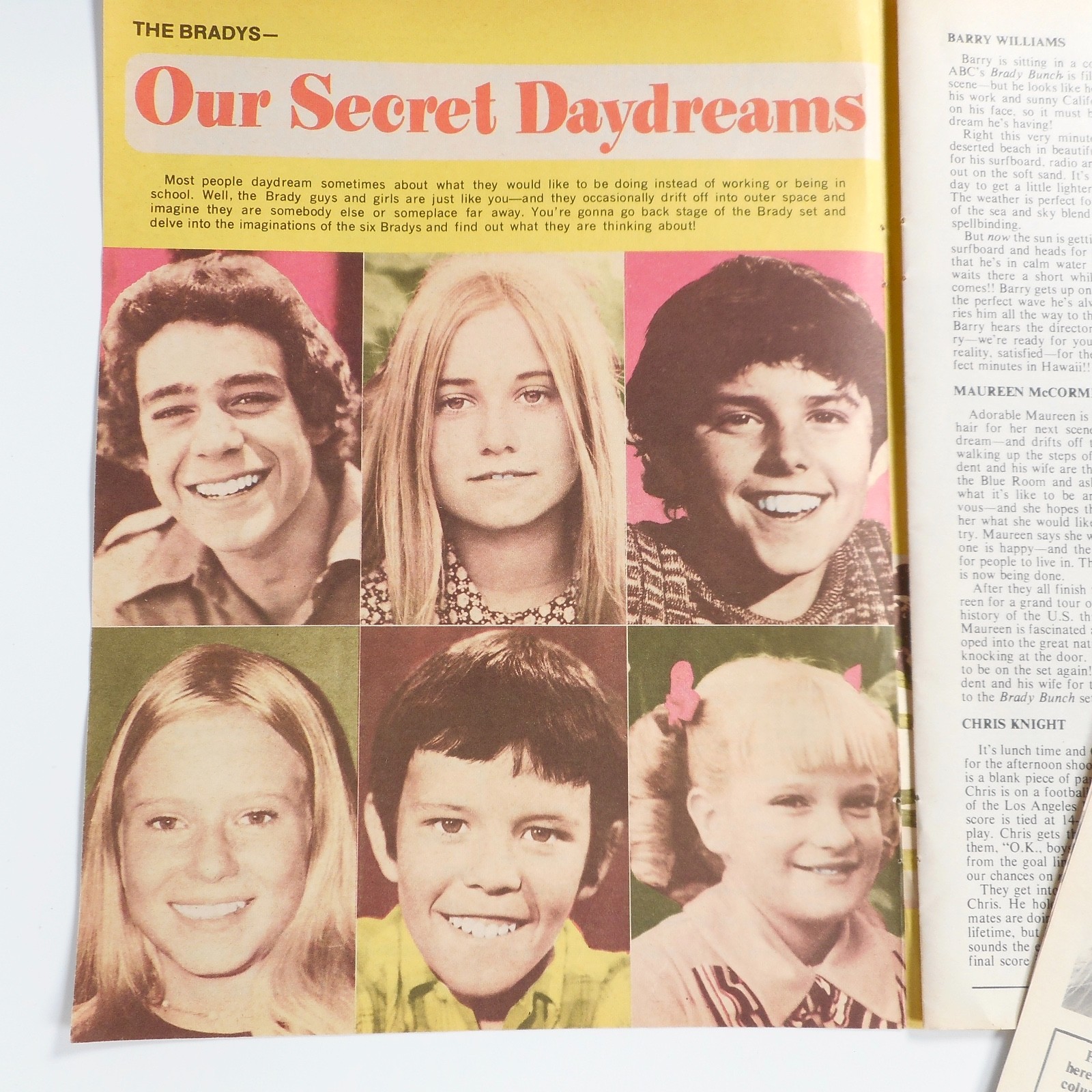 VTG 70s Brady Bunch TV Photos Poster Maureen McCormick Magazine Articles Lot